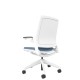 Designer Upholstered Back Chair - White